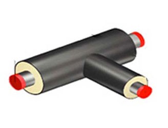 預(yù)制直埋保溫三通一般與預(yù)制直埋保溫管道配套使用，主要用于保溫直管的分支。預(yù)制直埋保溫三通是由高密度聚乙烯外護(hù)管、聚氨酯泡沫保溫層及內(nèi)工作鋼管緊密結(jié)合而成。預(yù)制直埋保溫三通的外層采用聚氨酯作為保溫材料，